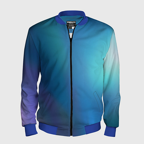 Мужской бомбер Легкая голография / 3D-Синий – фото 1