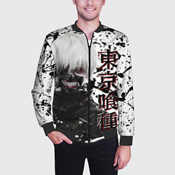 Бомбер мужской Kaneki Ken - Токийский Гуль, цвет: 3D-черный — фото 2