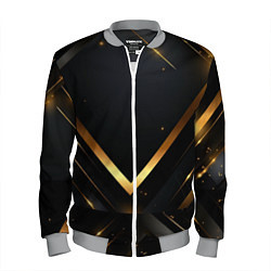 Мужской бомбер Gold luxury black abstract