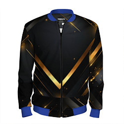 Мужской бомбер Gold luxury black abstract