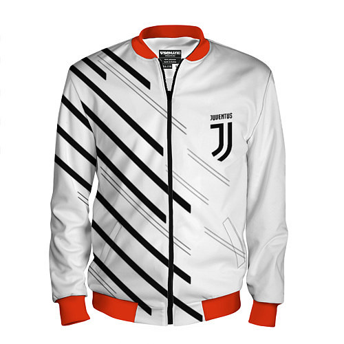Мужской бомбер Juventus sport geometry / 3D-Красный – фото 1