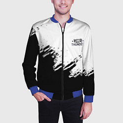 Бомбер мужской Warthunder чёрно белые краски гейм, цвет: 3D-синий — фото 2