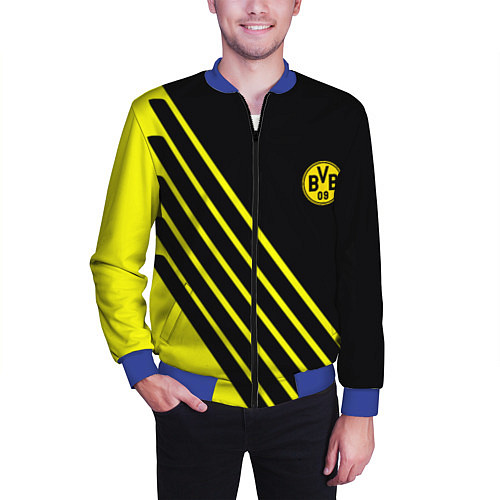 Мужской бомбер Borussia sport line uniform / 3D-Синий – фото 3