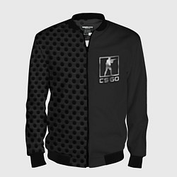 Бомбер мужской CSGO metal logo, цвет: 3D-черный