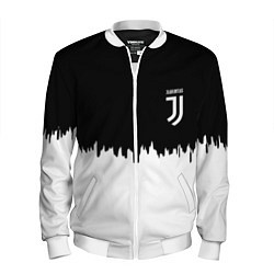 Мужской бомбер Juventus белый огонь текстура