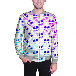 Бомбер мужской Marshmello pattern neon, цвет: 3D-меланж — фото 2