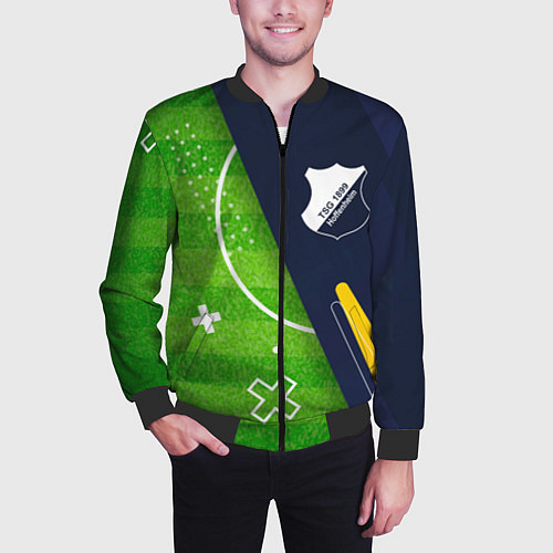 Мужской бомбер Hoffenheim football field / 3D-Черный – фото 3