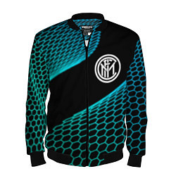 Бомбер мужской Inter football net, цвет: 3D-черный