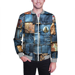 Бомбер мужской Значок архитектора на джинсах, цвет: 3D-меланж — фото 2