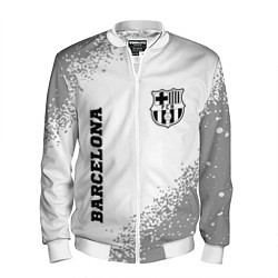 Бомбер мужской Barcelona sport на светлом фоне вертикально, цвет: 3D-белый