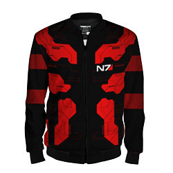 Бомбер мужской Mass Effect - Red armor, цвет: 3D-черный