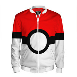 Бомбер мужской Pokeball texture, цвет: 3D-белый