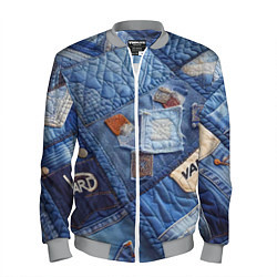 Мужской бомбер Vanguard jeans patchwork - ai art