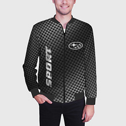 Бомбер мужской Subaru sport carbon, цвет: 3D-черный — фото 2