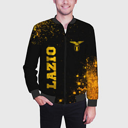 Бомбер мужской Lazio - gold gradient вертикально, цвет: 3D-черный — фото 2