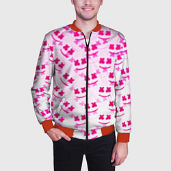 Бомбер мужской Marshmello pink colors, цвет: 3D-красный — фото 2