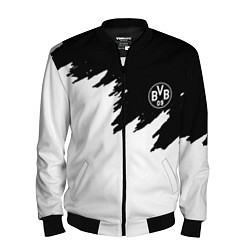 Бомбер мужской Borussia краски белые, цвет: 3D-черный