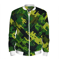 Бомбер мужской Camouflage - pattern ai art, цвет: 3D-белый