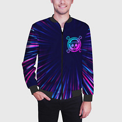 Бомбер мужской One Piece neon blast lines, цвет: 3D-черный — фото 2
