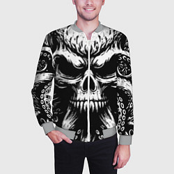Бомбер мужской Монстр осьминог с черепом, цвет: 3D-меланж — фото 2