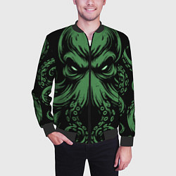 Бомбер мужской Ктулху иллюстрация, цвет: 3D-черный — фото 2