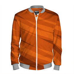 Бомбер мужской Тёмный оранжевый полосами, цвет: 3D-меланж