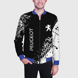 Бомбер мужской Пежо: следы от шин, цвет: 3D-синий — фото 2