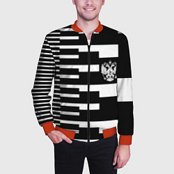 Бомбер мужской Россия геометрия, цвет: 3D-красный — фото 2