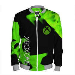 Мужской бомбер Xbox one green flame