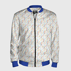 Бомбер мужской Мужское и женское начало, цвет: 3D-синий