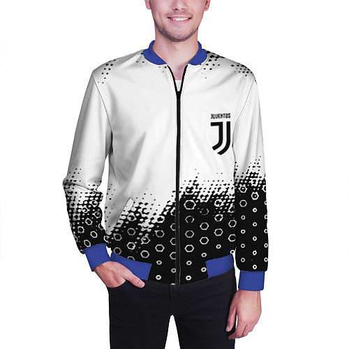 Мужской бомбер Juventus sport steel / 3D-Синий – фото 3