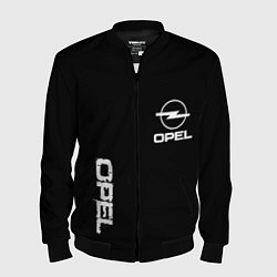 Бомбер мужской Opel white logo, цвет: 3D-черный