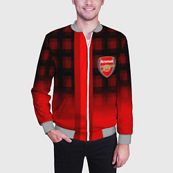 Бомбер мужской Arsenal fc sport geometry steel, цвет: 3D-меланж — фото 2