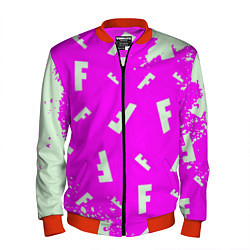 Мужской бомбер Fortnite pattern pink