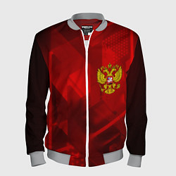Бомбер мужской Россия герб текстура, цвет: 3D-меланж