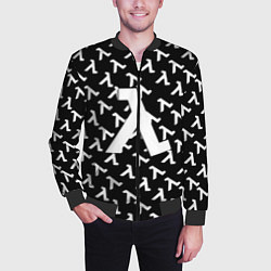 Бомбер мужской Half liife logo pattern, цвет: 3D-черный — фото 2