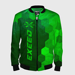 Бомбер мужской Exeed - green gradient по-вертикали, цвет: 3D-черный