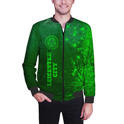 Бомбер мужской Leicester City - green gradient по-вертикали, цвет: 3D-черный — фото 2