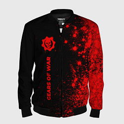 Бомбер мужской Gears of War - red gradient по-вертикали, цвет: 3D-черный