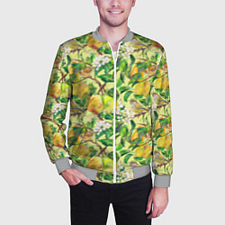 Бомбер мужской Птица на грушевом дереве, цвет: 3D-меланж — фото 2