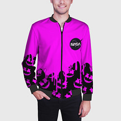 Бомбер мужской Marshmello neon nasa, цвет: 3D-черный — фото 2