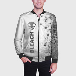 Бомбер мужской Bleach - white gradient по-вертикали, цвет: 3D-черный — фото 2