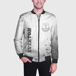 Бомбер мужской Everton - white gradient вертикально, цвет: 3D-черный — фото 2