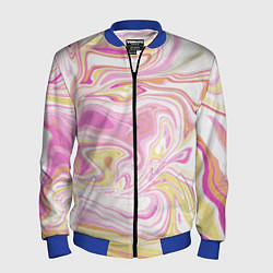 Бомбер мужской Абстракция мраморный фон, цвет: 3D-синий