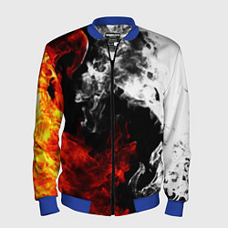Бомбер мужской Битва дыма и огня, цвет: 3D-синий