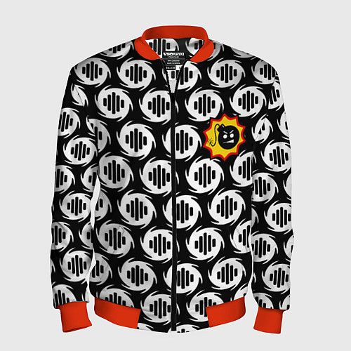 Мужской бомбер Serious Sam logo pattern / 3D-Красный – фото 1