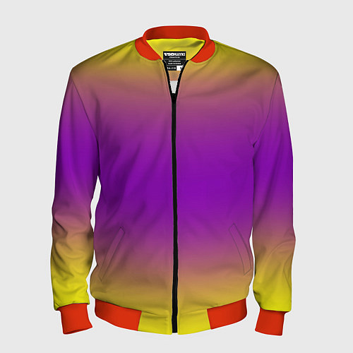 Мужской бомбер Градиент текстура абстракция / 3D-Красный – фото 1