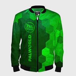 Бомбер мужской Palworld - green gradient по-вертикали, цвет: 3D-черный