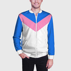 Бомбер мужской В стиле 90-х ретро спортивная, цвет: 3D-белый — фото 2