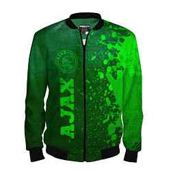 Бомбер мужской Ajax - green gradient по-вертикали, цвет: 3D-черный